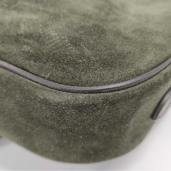 Ralph Lauren Suede Shoulder Bag Green - Picture 8 of 9